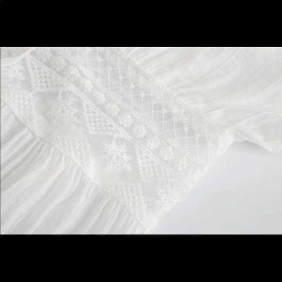 Black Maxi Kimono CoverUp Linen Cotton Lace - Picture 13 of 14